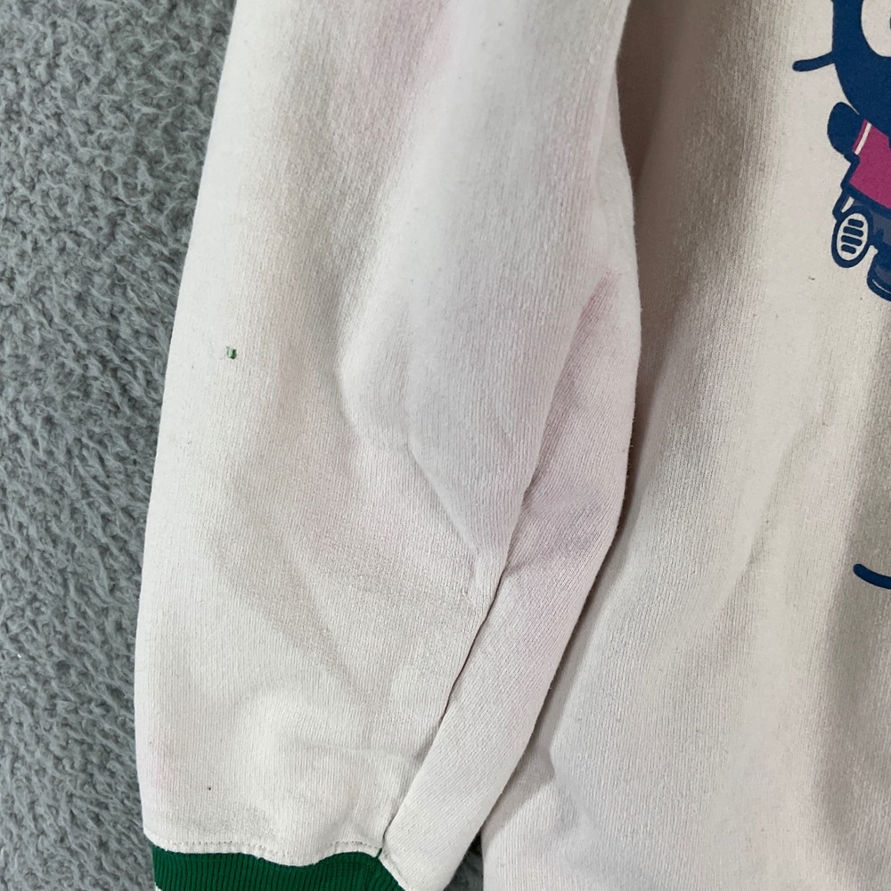 Sanrio Hello Kitty and Friends Sweatshirt Women Medium Cream Green Varsity Sport - Picture 5 of 7